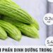 Tổng hợp Giá trị Dinh dưỡng của Mướp Đắng