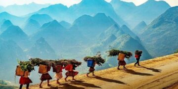 Khung cảnh núi đồi miền Bắc đẹp như bức tranh vẽ